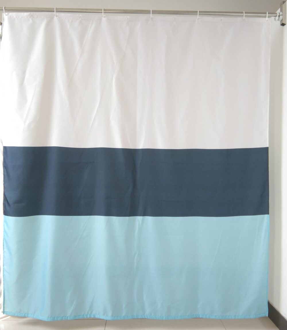 Badeforhæng Big Stripe Blue - størrelser Engholm Textiles