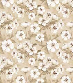 Voksdug - Blomst Beige - 140cm bred