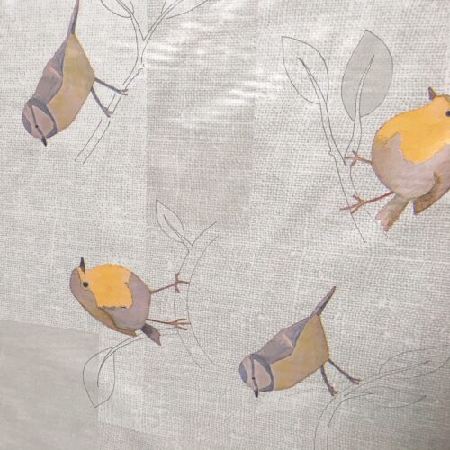 Voksdug - Små fugle - 140 cm bred