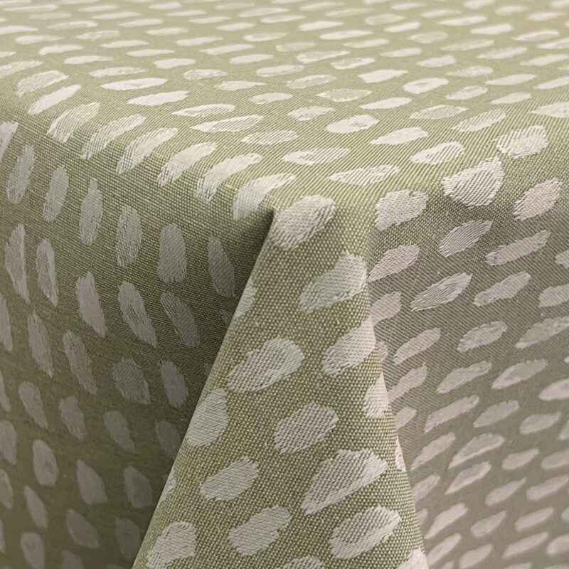 TEKSTILDUG - WOVEN DOTS YARN DYED - FORÅRSGRØN