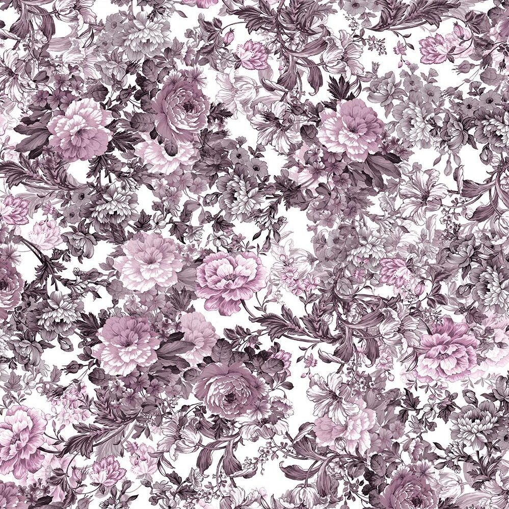 Voksdug – Blomstermix Lilla – 140cm bred