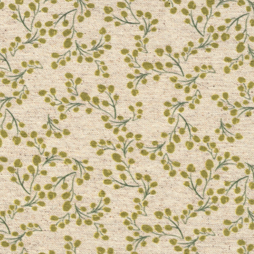 Akryldug med antislip - Grønne Grene - 20 m. pr. rulle