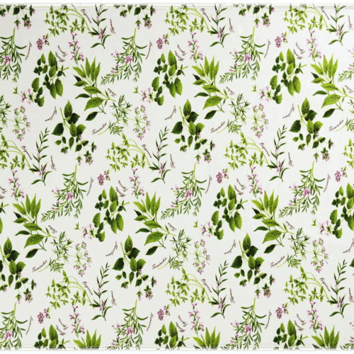 Voksdug – Urter og blomster – 140cm bred