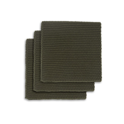 Karklude i genanvendte fibre - 3 stk. pr. pakke - Army