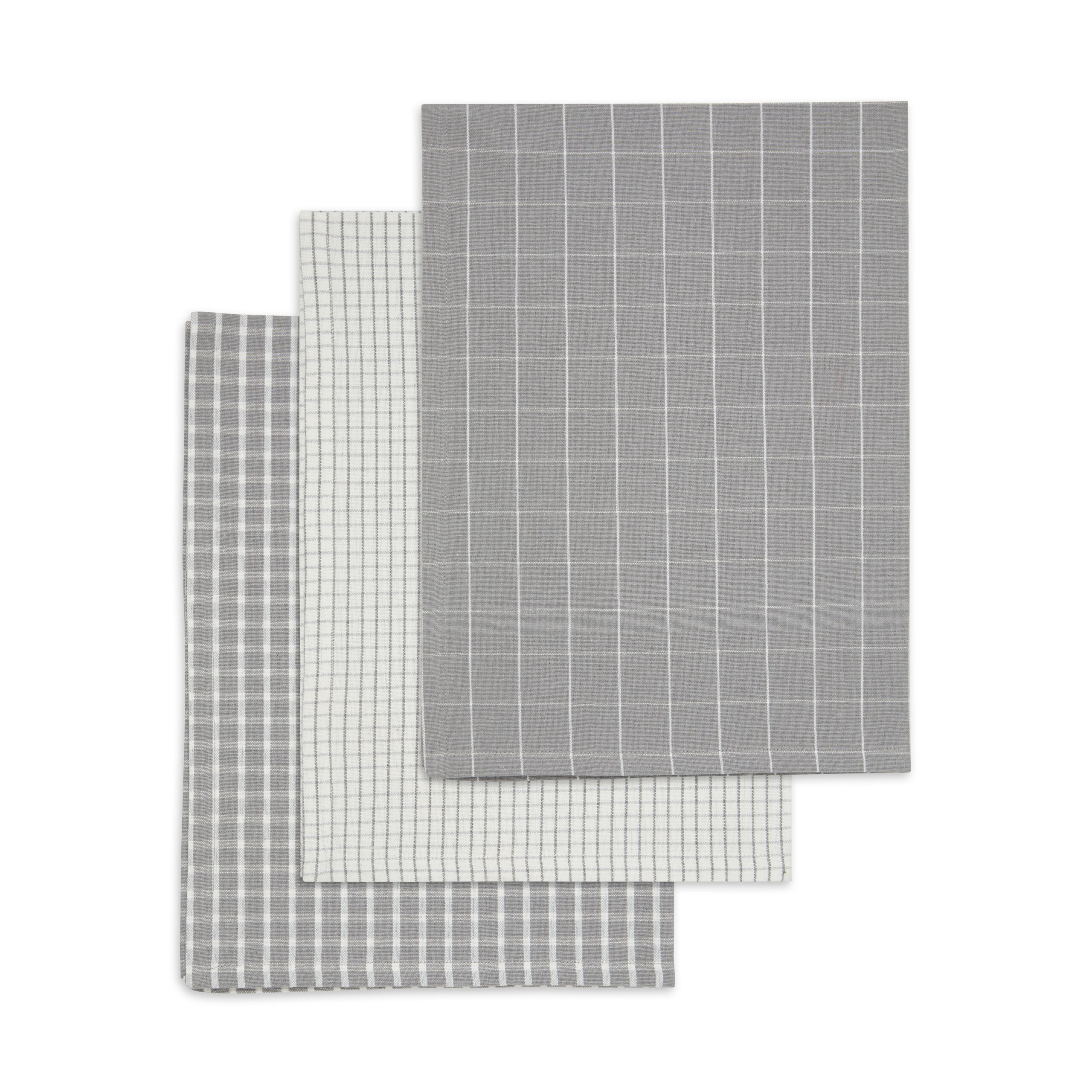 Viskestykker i genbrugsbomuld – 3 stk. pr pakke – Grey