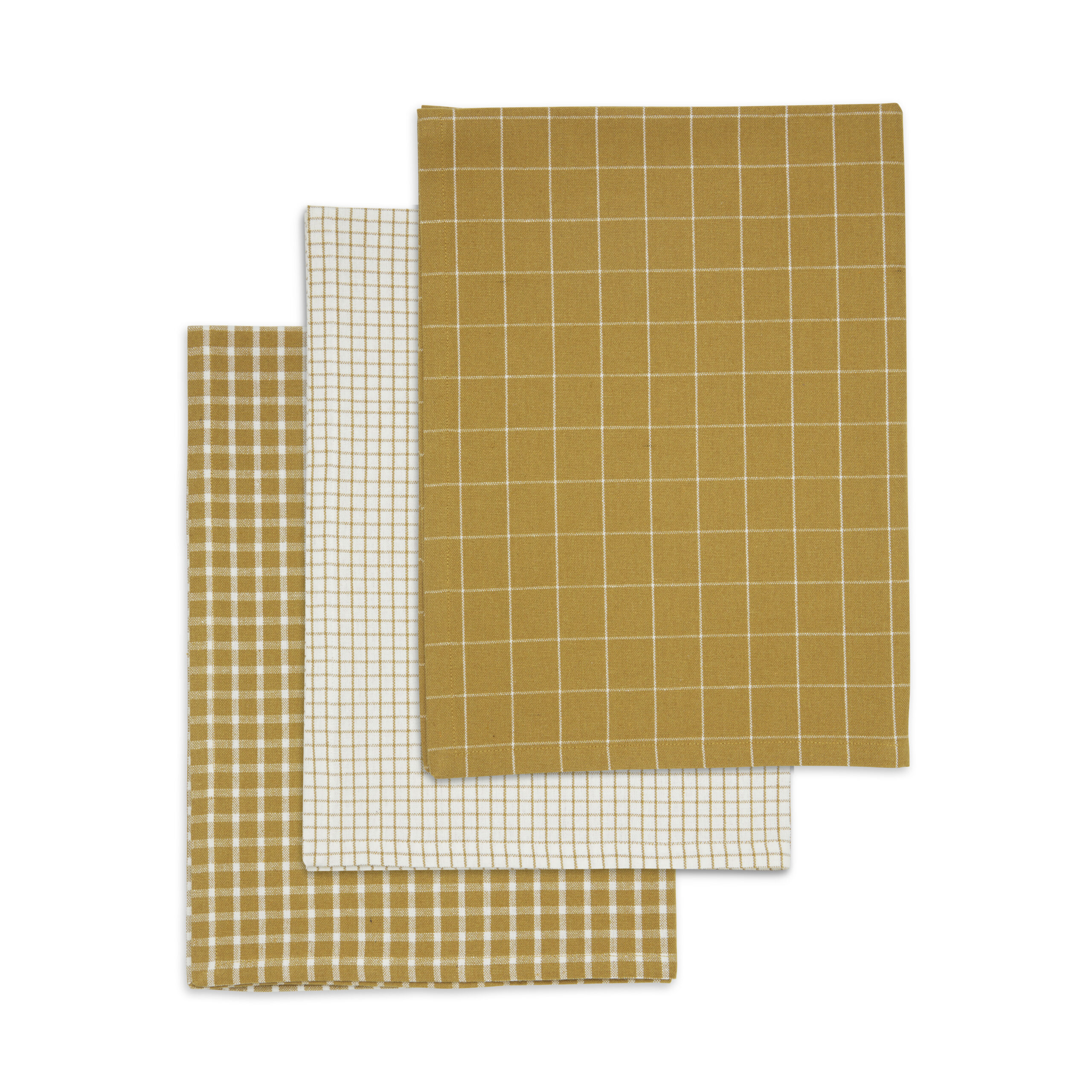 Viskestykker i Genanvendt Bomuld - 3 stk. pakke - Khaki