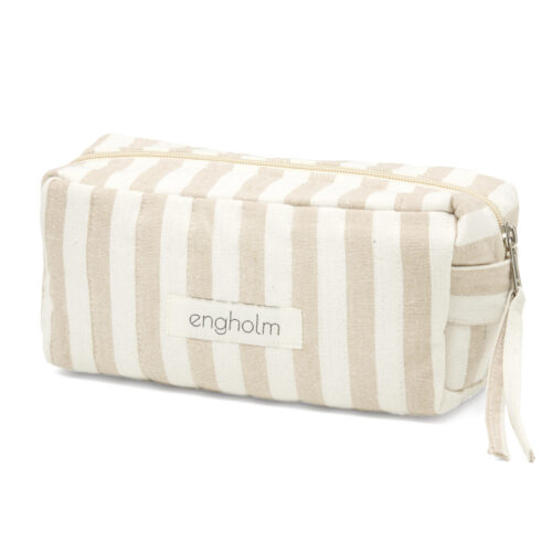 Bellis Make-up Bag - Beige Stripe