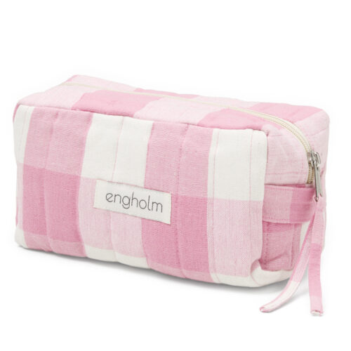Bellis Make-up Bag - Poppy Pink Check