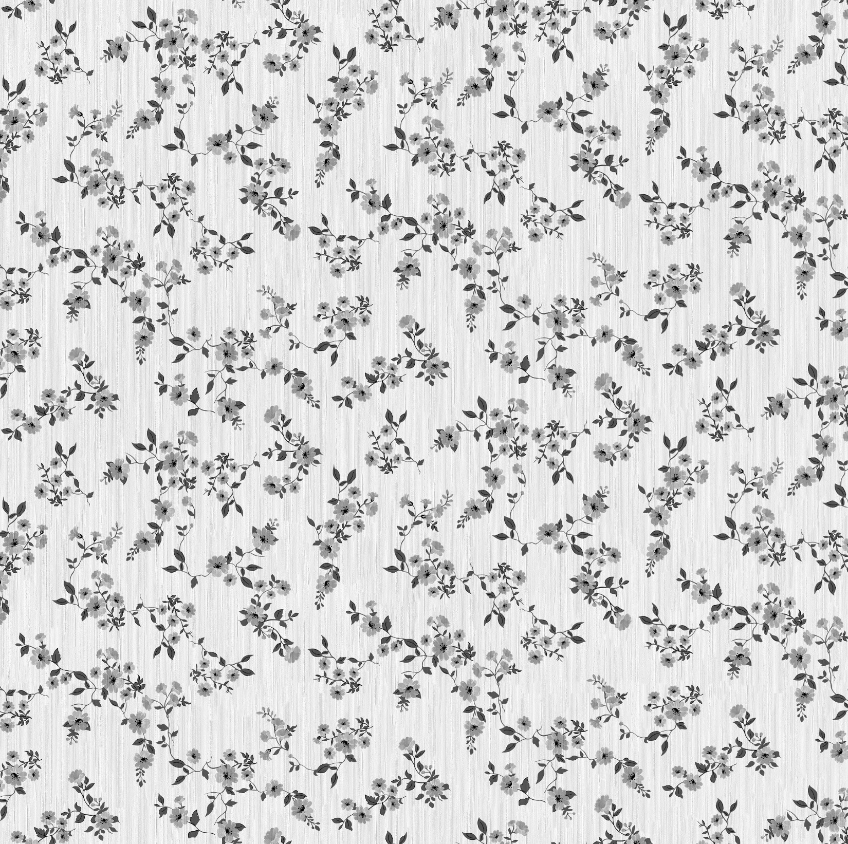 Voksdug - Blomster ranker - Sort