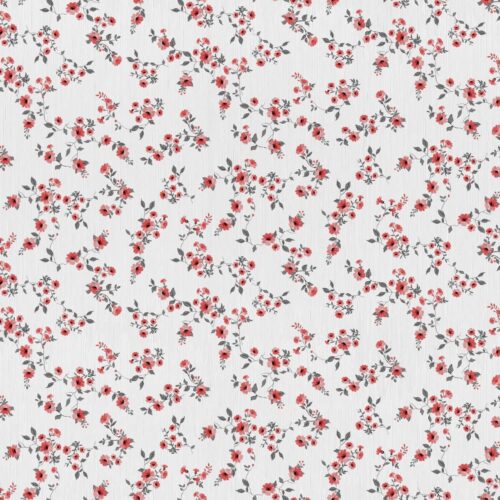 Voksdug - Blomster ranker - Rød