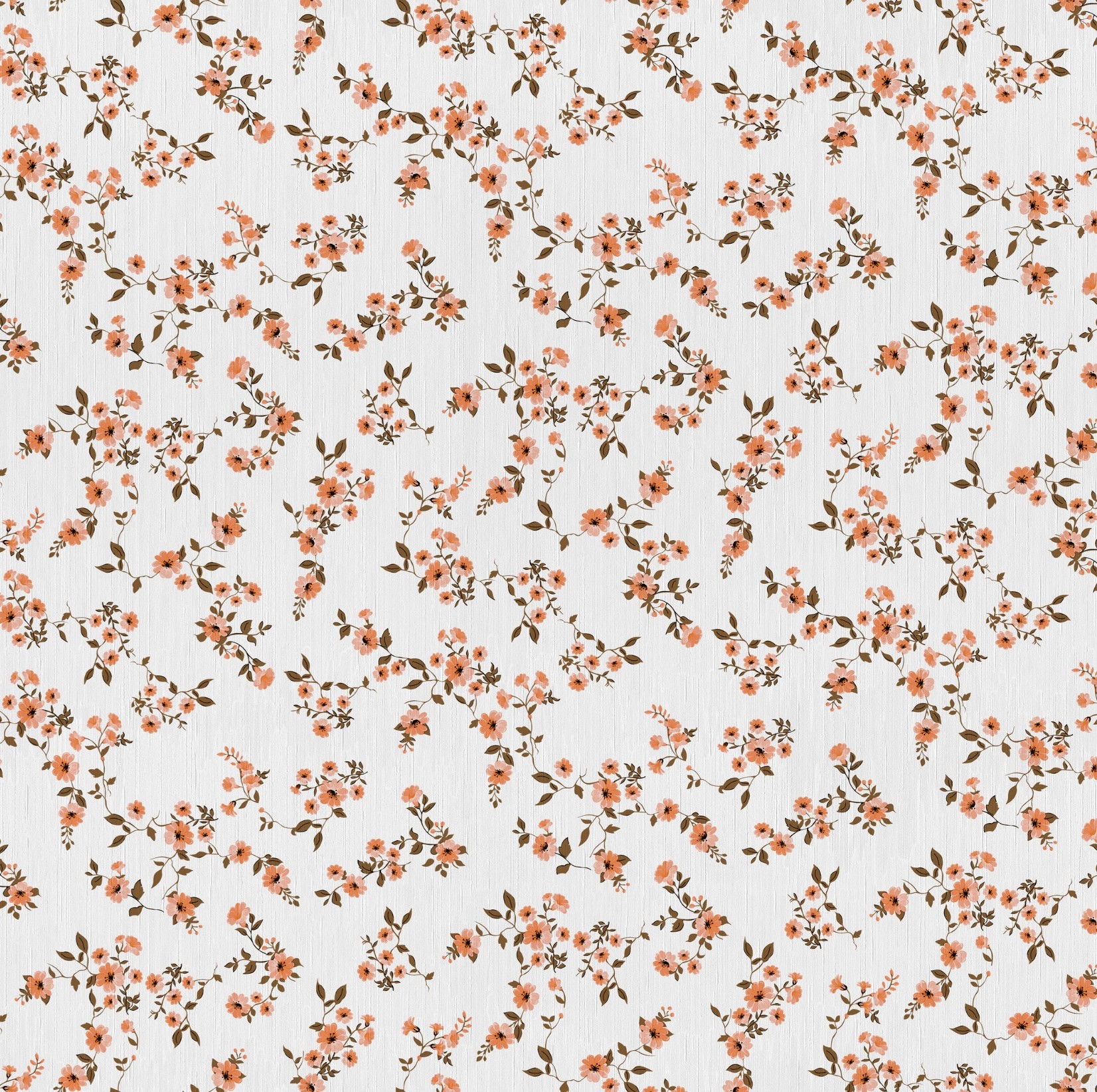 Voksdug - Blomster ranker - Orange