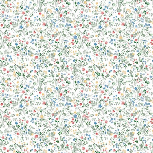 Voksdug - Mini Blomster - Grøn