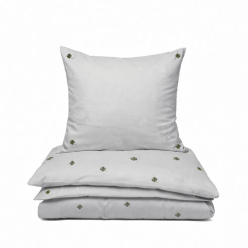 Sengesæt BEATRICE - Mineral Grey - Broderi
