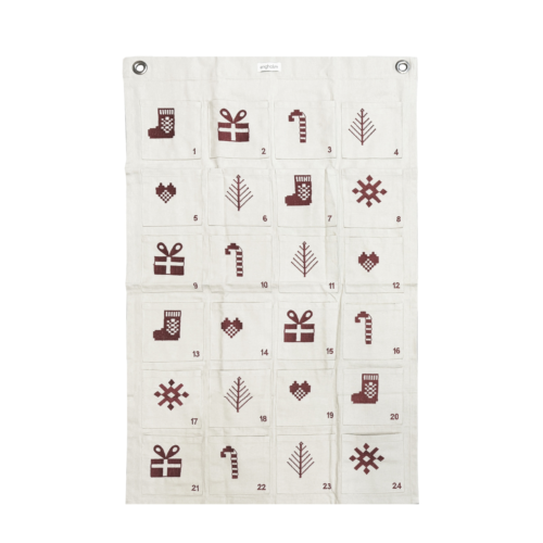 JULIA - BRODERET JULEKALENDER - RØD